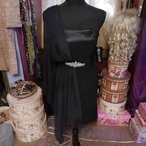 Xscape Cocktail Dress w/Rhinestones 8 NWT